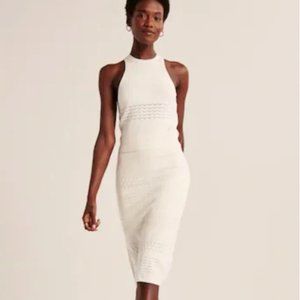 Abercrombie Women's Pointelle Midi Skirt, Medium